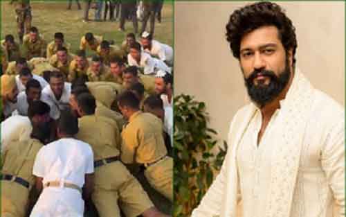 Vicky Kaushal does knuckle push-ups with IMA cadets