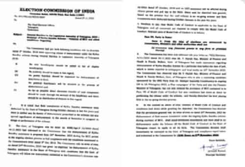 Model code violation: EC orders Telangana govt to stop disbursements under Rythu Bandhan Scheme