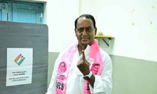 Telangana polls: BRS minister, MLA cast votes in party scarves