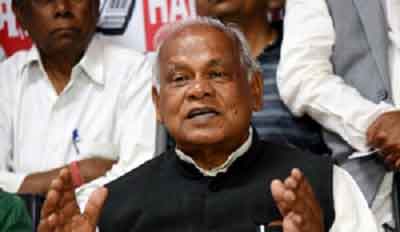 Jitan Ram Manjhi, BJP MLAs stage sit-in protest outside Speaker’s office in Bihar Assembly