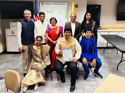 HAF members proudly celebrate Diwali in Village of Mount Prospect