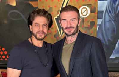 SRK hosts ‘icon’ Beckham at Mannat; footballer invites ‘great man’ to his home