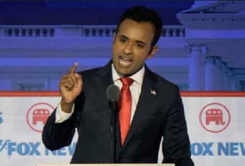 Vivek Ramaswamy participates in over 40 campaign stops in a week