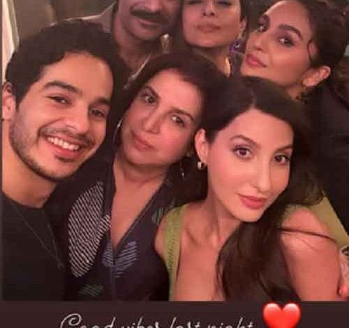 Nora Fatehi celebrates ‘good vibes’ with Tabu, Farah & Huma