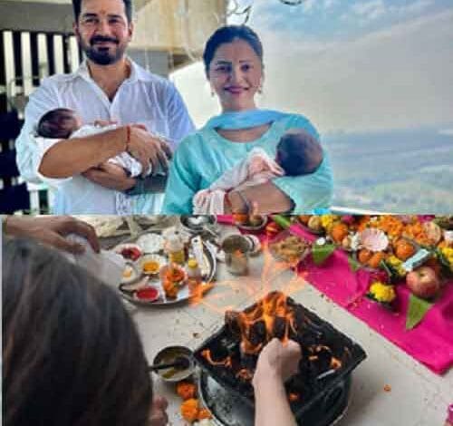 Rubina Dilaik, Abhinav Shukla share first glance of twin daughters, reveal names