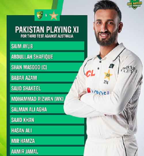 Saim Ayub to debut as Pakistan name playing XI for SCG Test; Afridi rested