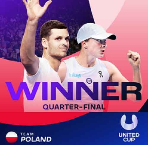 United Cup: Swiatek, Hurkacz clinch semifinal spot for Poland
