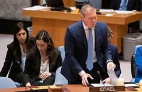 Iran ties together all elements of destruction in Middle East: Israel in UN Security Council