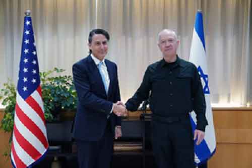 US special envoy, Israeli Defense Minister discuss tensions with Hezbollah