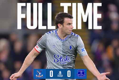 FA Cup: Calvert-Lewin sent off as Everton playout goalless draw with Palace