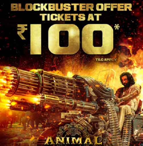 Ranbir Kapoor-starrer ‘Animal’ movie tickets to be sold for Rs 100