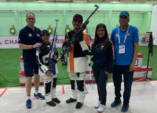 Rudrankksh, Mehuli win mixed team air Rifle gold in Jakarta