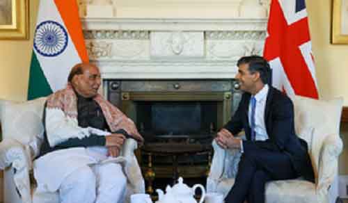 Rajnath calls on Sunak during UK visit, discuss enhancing defence ties
