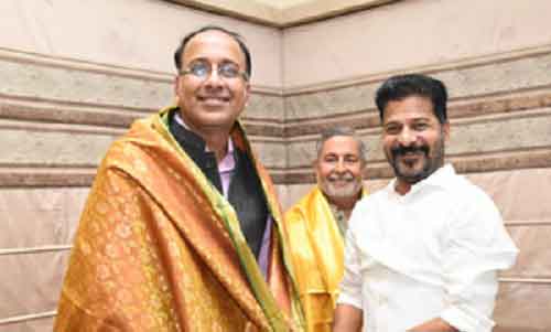 Micron CEO Sanjay Mehrotra meets Telangana CM