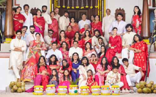 Ram Charan, Upasana Konidela, Varun Tej and Lavanya celebrate Sankranti with mega family