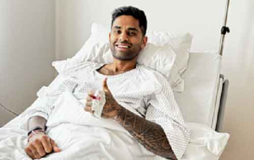 Suryakumar Yadav undergoes groin surgery in Germany