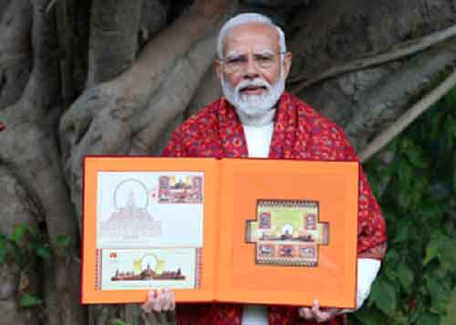 PM Modi releases commemorative postage stamps on Ram temple in Ayodhya