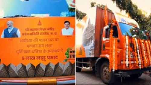 MP CM Yadav flags off trucks carrying five lakh ‘laddus’ to Ayodhya