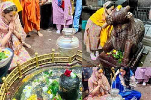Sara Ali Khan visits Grishneshwar Jyotirlinga temple, performs rudrabhishek