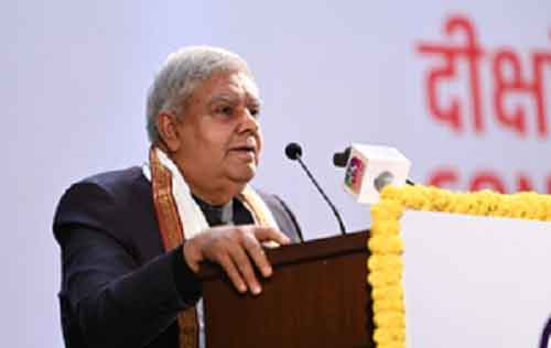 V-P Dhankhar urges students to ask probing questions, neutralize anti-India narratives