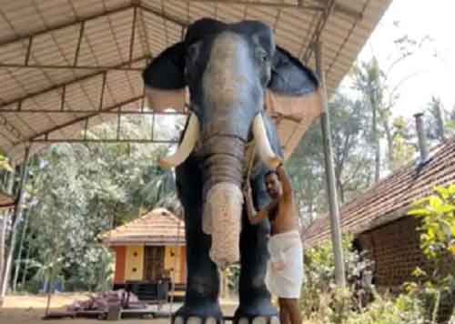 NGO hands over robotic elephant to TN temple