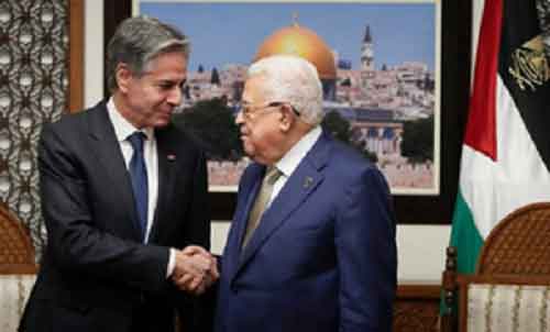 Abbas meets Blinken on Palestinian statehood, Gaza conflict