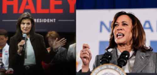 Haley reiterates US will have a female president – either her or Kamala Harris
