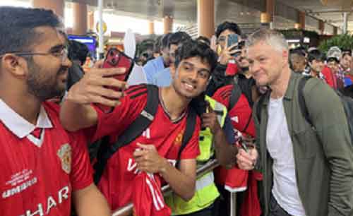 Manchester United great Ole Gunnar Solskjaer arrives in India on his maiden visit