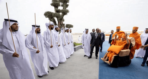 Mahant Swami Maharaj reaches Abu Dhabi for inauguration of UAE’s first Hindu temple