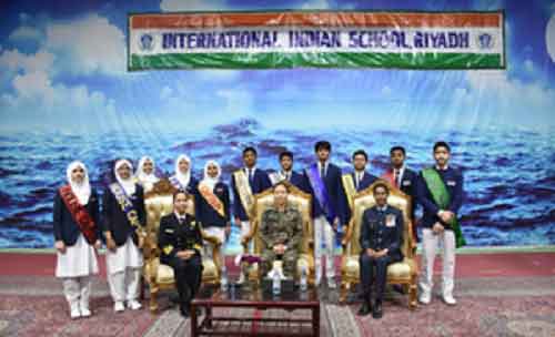 Women officers of tri-services interact with 700 Indian students in Riyadh