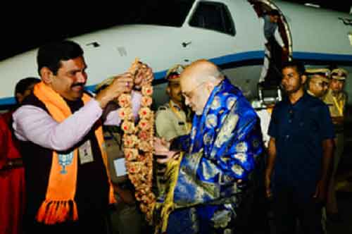 Amit Shah visits K’taka ahead of upcoming LS polls