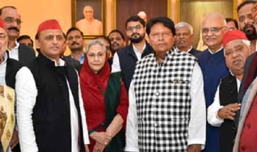 SP candidates file nominations for Rajya Sabha elections