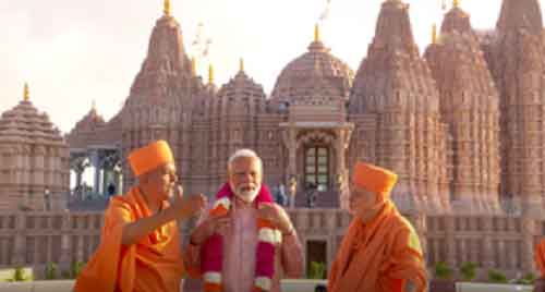 Amid prayers & vedic chants, PM Modi inaugurates UAE’s first Hindu temple in Abu Dhabi