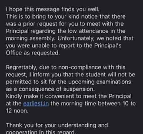 St. Stephen’s students may be debarred from exam for not attending morning assembly