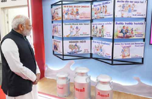 ‘Aim for global leadership’, PM Modi hails Amul’s contribution
