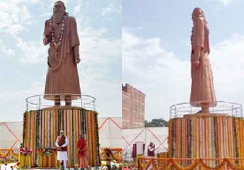PM Modi unveils statue of Sant Ravidas, says his govt following the seer’s ideology