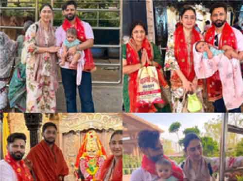 Rahul Vaidya, Disha Parmar visit Mahalakshmi Jagdamba temple, seek blessings for daughter Navya
