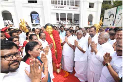 Rich tributes paid to late Jayalalithaa on her 76th birth anniversary