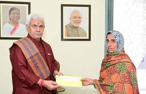 J&K L-G hands over appointment letters to kin of civilians killed in Poonch