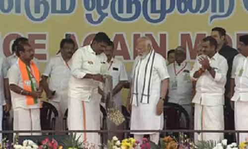 PM Modi addresses rally in Chennai, slams MK Stalin-led DMK govt