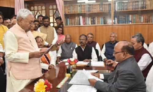 Nitish Kumar files nomination for MLC poll