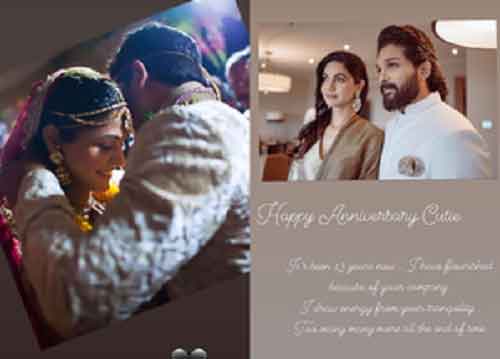 On 13th anniversary, Allu Arjun says he has ‘flourished’ because of wife Sneha’s company