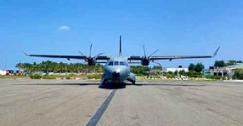 IAF’s newest transport aircraft C-295 MW makes maiden landing at Agatti airport