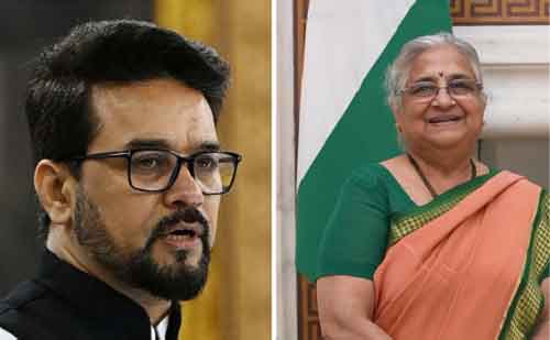 I&B Minister Anurag Thakur congratulates Sudha Murty on Rajya Sabha nomination