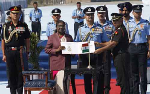 In a first, four units of IAF get President’s Standard & Colours