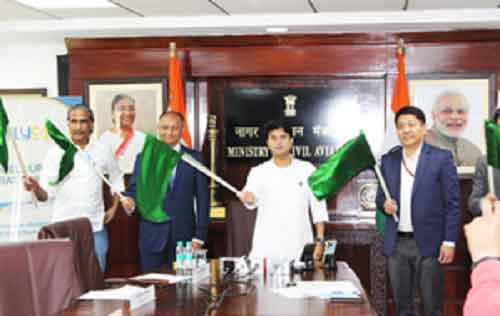 Civil Aviation Minister flags off Fly91’s maiden flight from Goa to Agatti