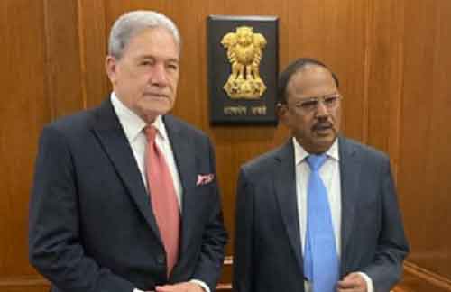 New Zealand Dy PM, NSA Doval discuss Indo-Pacific challenges