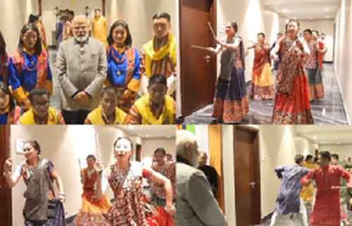Special welcome for PM Modi in Bhutan, youngsters perform garba