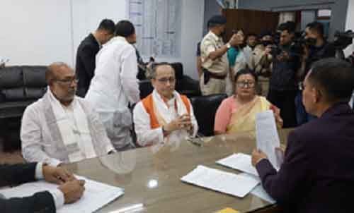 BJP candidate, two Congress nominees file nominations in Manipur