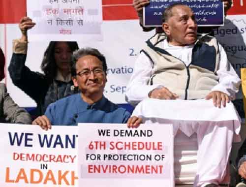 Ladakh agitation intensifies as protesters threaten march to border with China